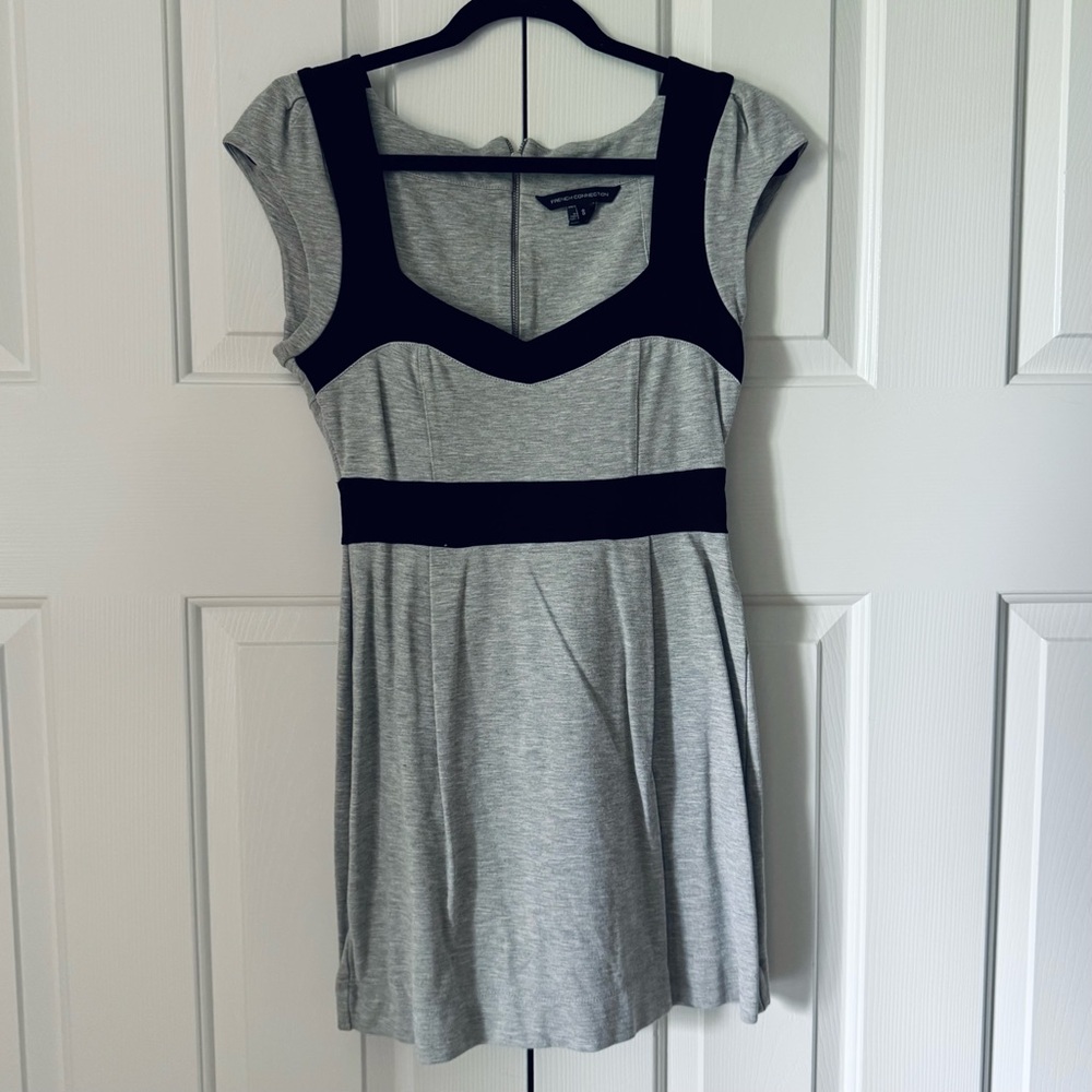 French Connection Black/Gray Dress
